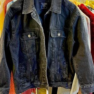 A&F black denim trucker jacket